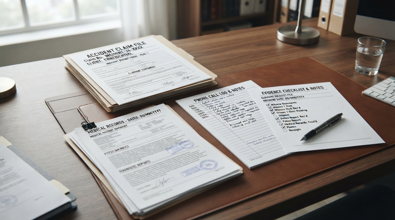 New York accident recorded statement and insurance claim documents